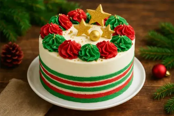Bolo Especial de Fim de Ano: Celebre com Tons Alegres em Bolos de Celebração