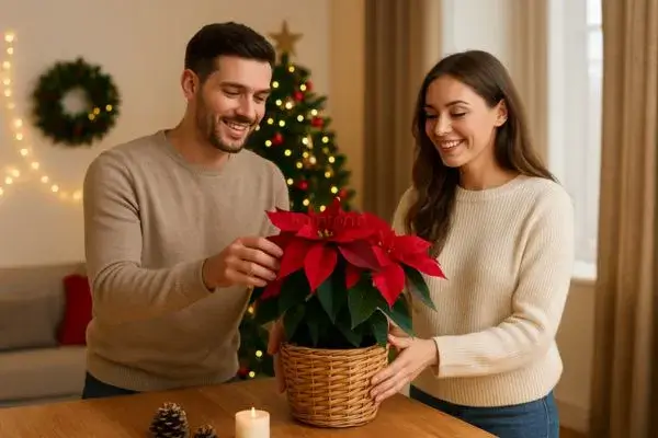 Flor de Natal: Decoração Perfeita com Poinsettia e Folhagem para suas Festas